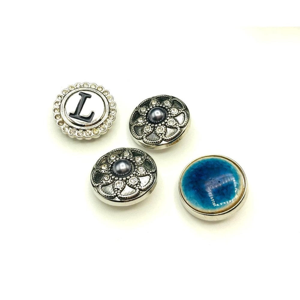 Snap jewelry silver tone with variety of designs by ginger snap